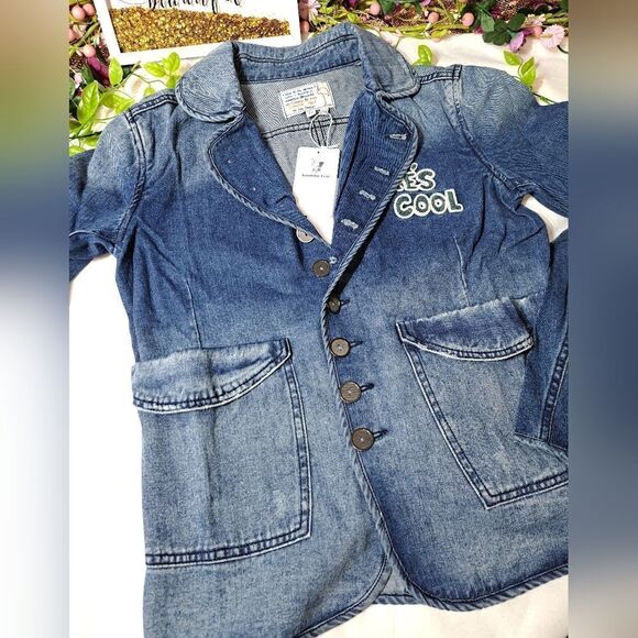 Free People x Sandine Rose Denim Jacket TRES COOL - Picture 9 of 12